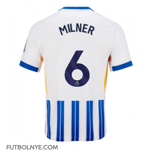 Camiseta Brighton James Milner #6 Primera Equipación 2024-25 manga corta